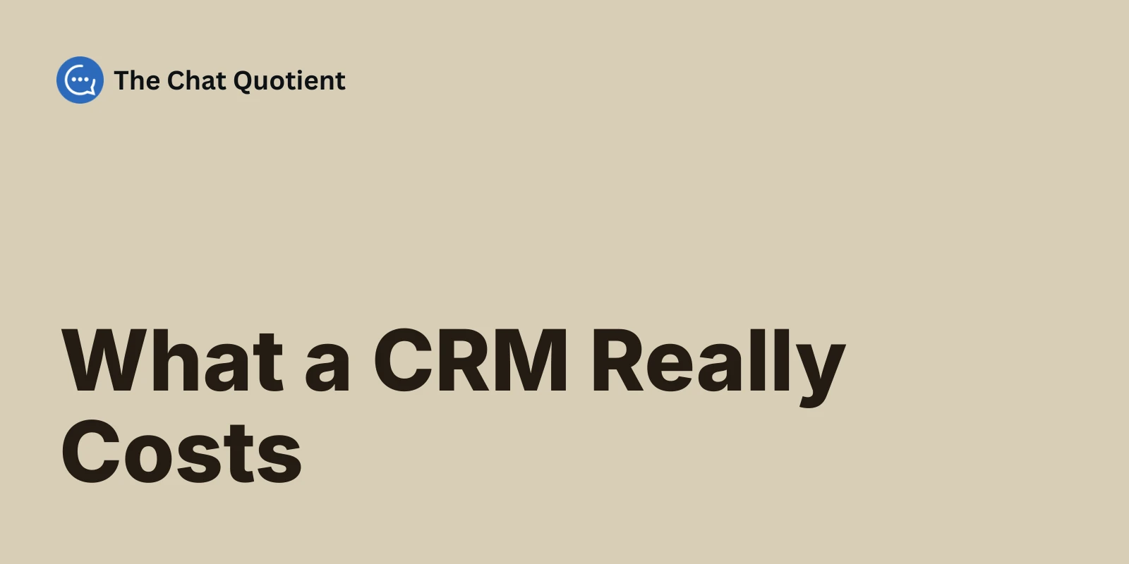 A price tag next to a calculator and a list of CRM plan costs