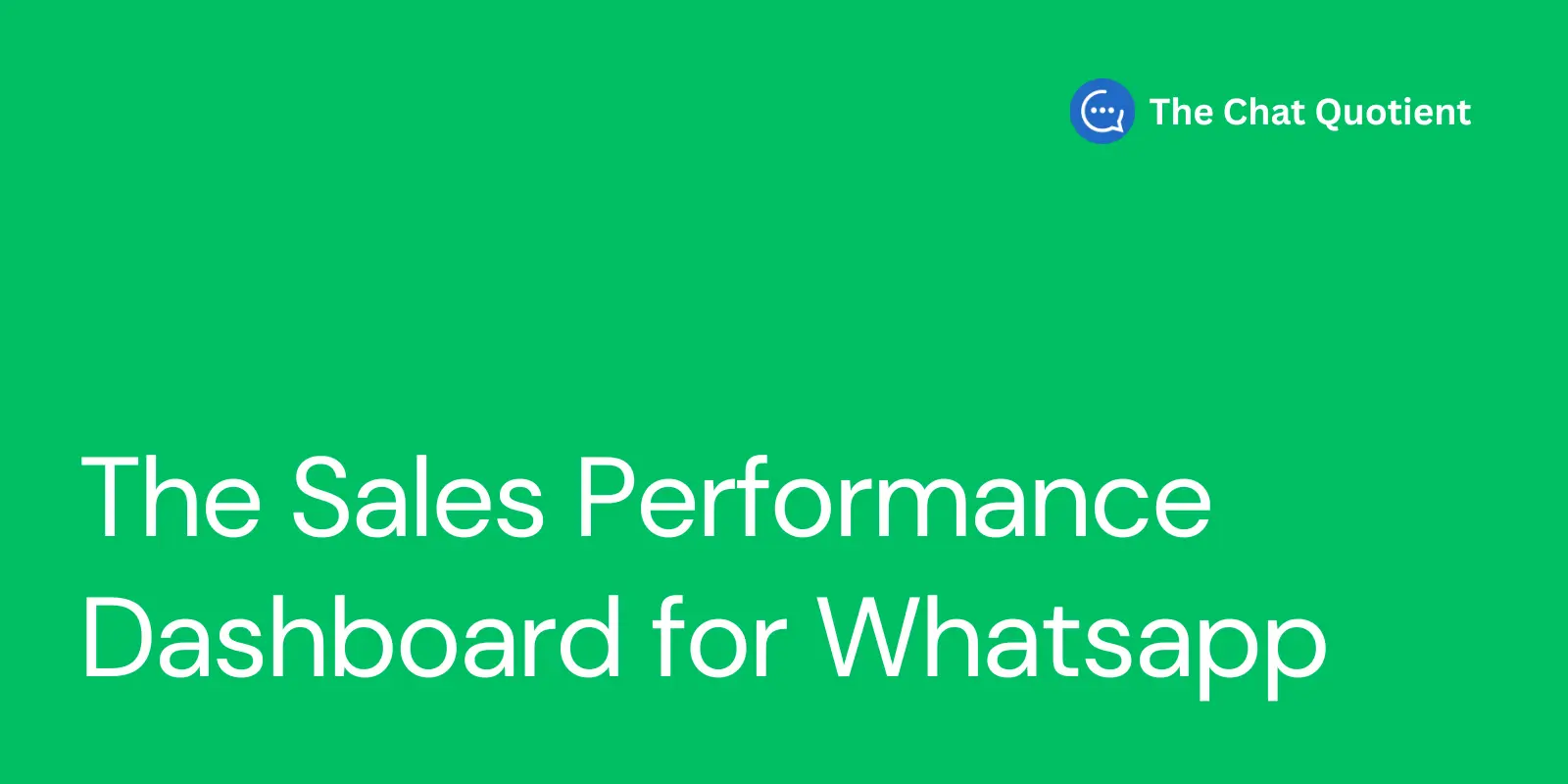 WhatsApp Sales Dashboard