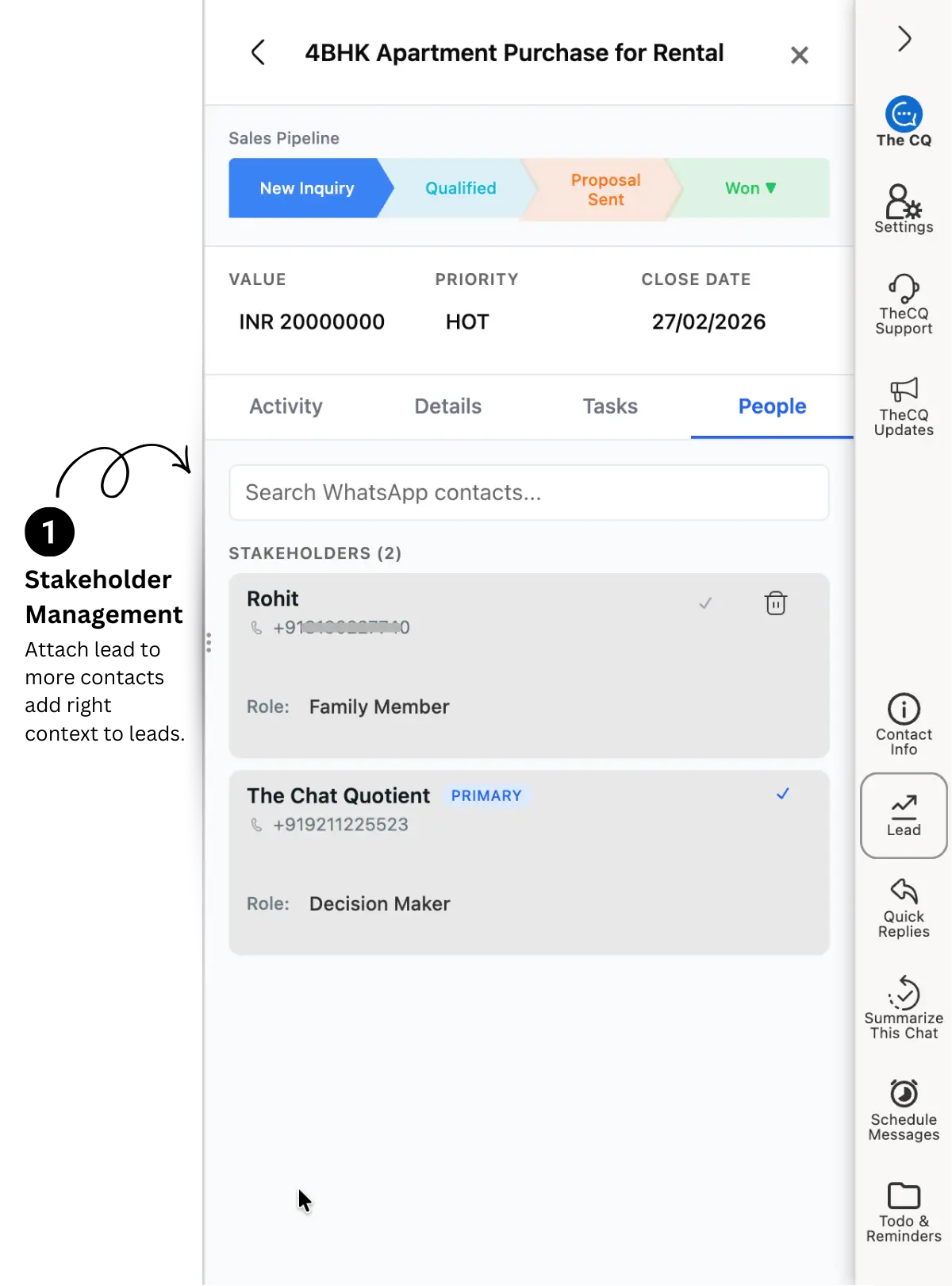 Lead Management Interface