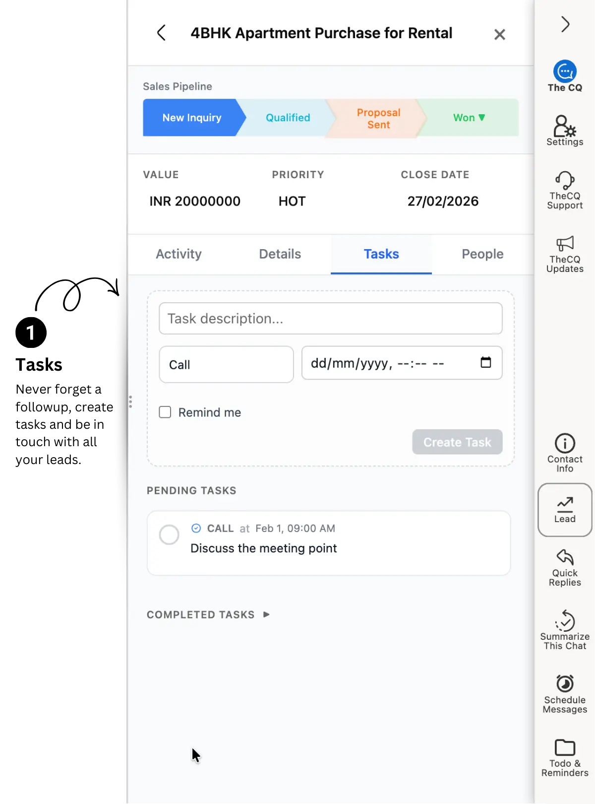 Lead Management Interface